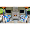 Bluegrass Living Vent Free Stainless Outdoor Gas Fireplace Insert With Reflective BL450SS-G-RCO